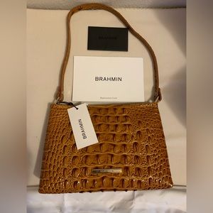 NEW Brahmin Dark Rum Melbourne Genuine Leather beautiful shoulder bag. NWT